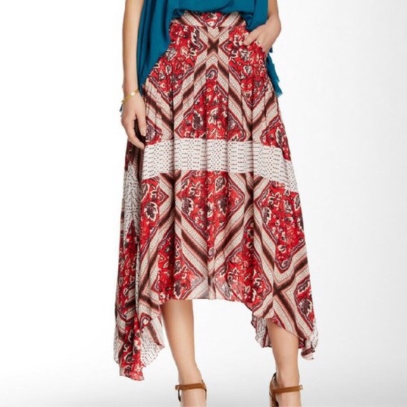 Free People Dresses & Skirts - Free People Pimento Combo Midi Skirt